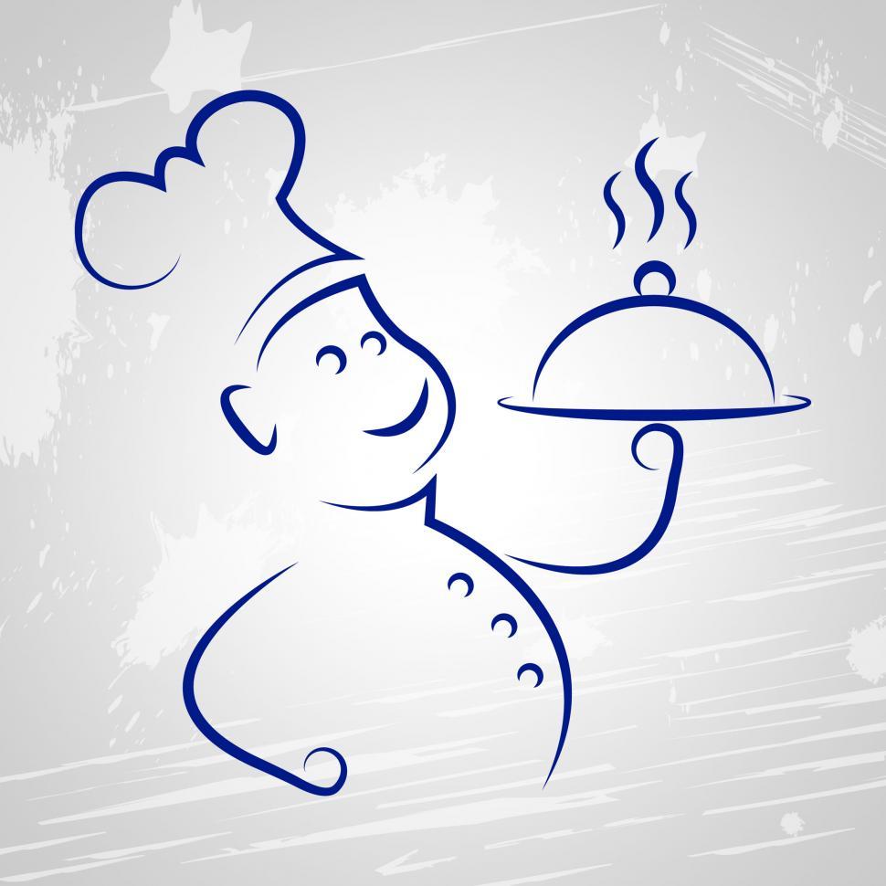 Free Image of Food Carrying Shows Chef Hat And Catering 