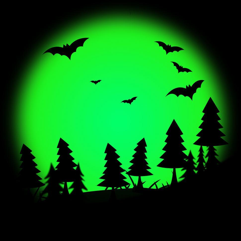 Free Image of Halloween Tree Represents Trick Or Treat And Autumn 