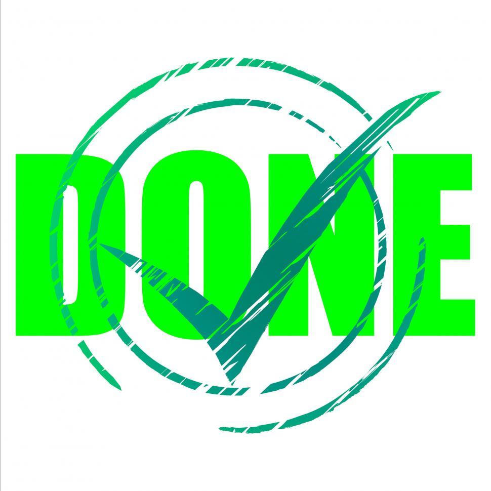 Free Image of Yes Done Means Tick Symbol And Ok 