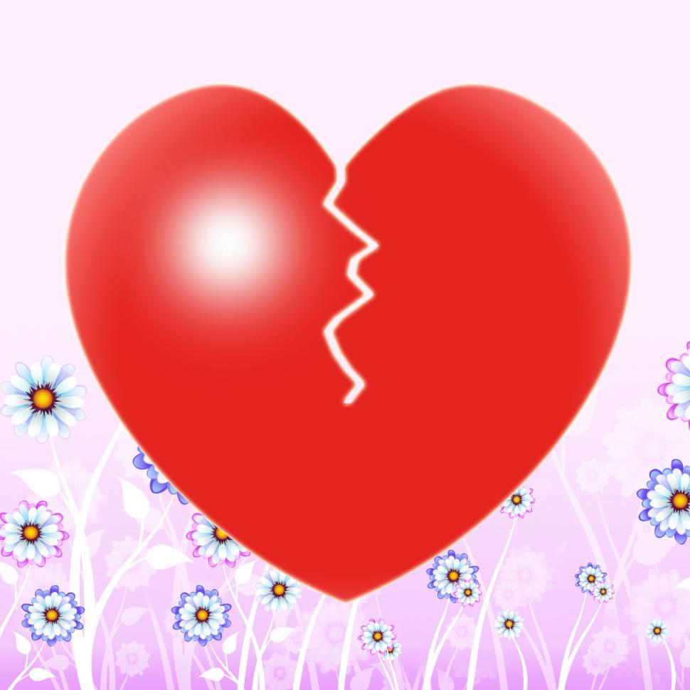 Free Image of Broken Heart Means Valentines Day And Break 