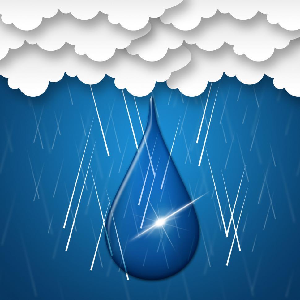 Free Image of Rain Drop Indicates Clothes Line And Clothespin 