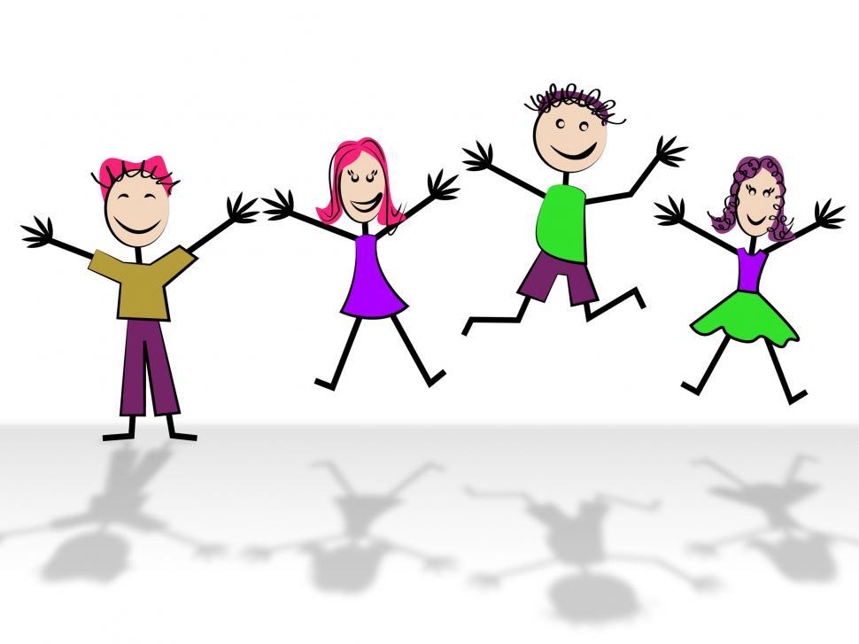 Free Image of Reflection Kids Shows Reflective Jump And Youngster 