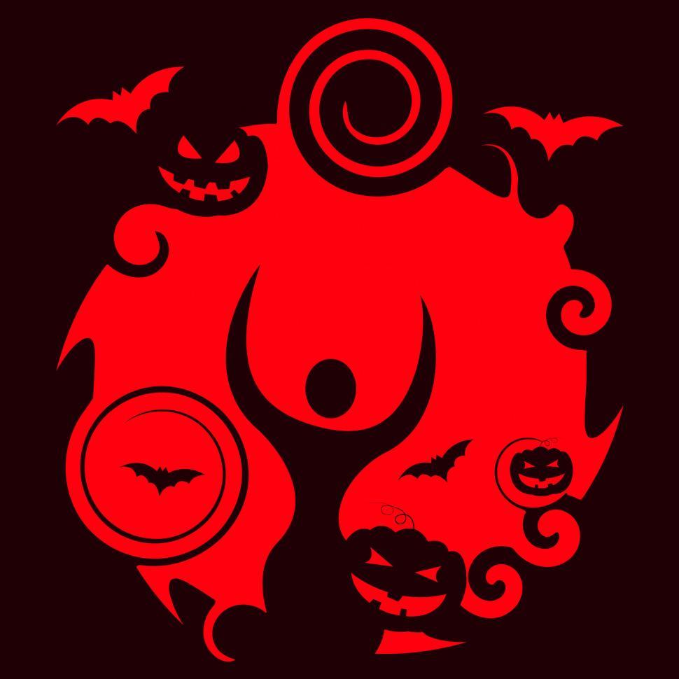 Free Image of Pumpkin Halloween Means Trick Or Treat And Autumn 
