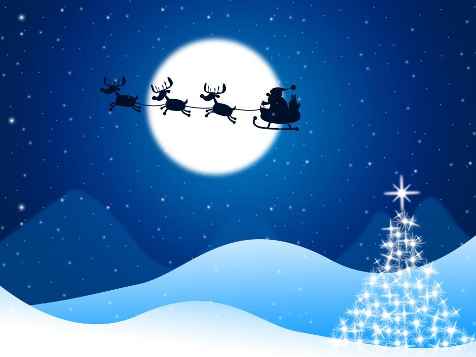 Free Image of Xmas Tree Represents Merry Christmas And Greeting 