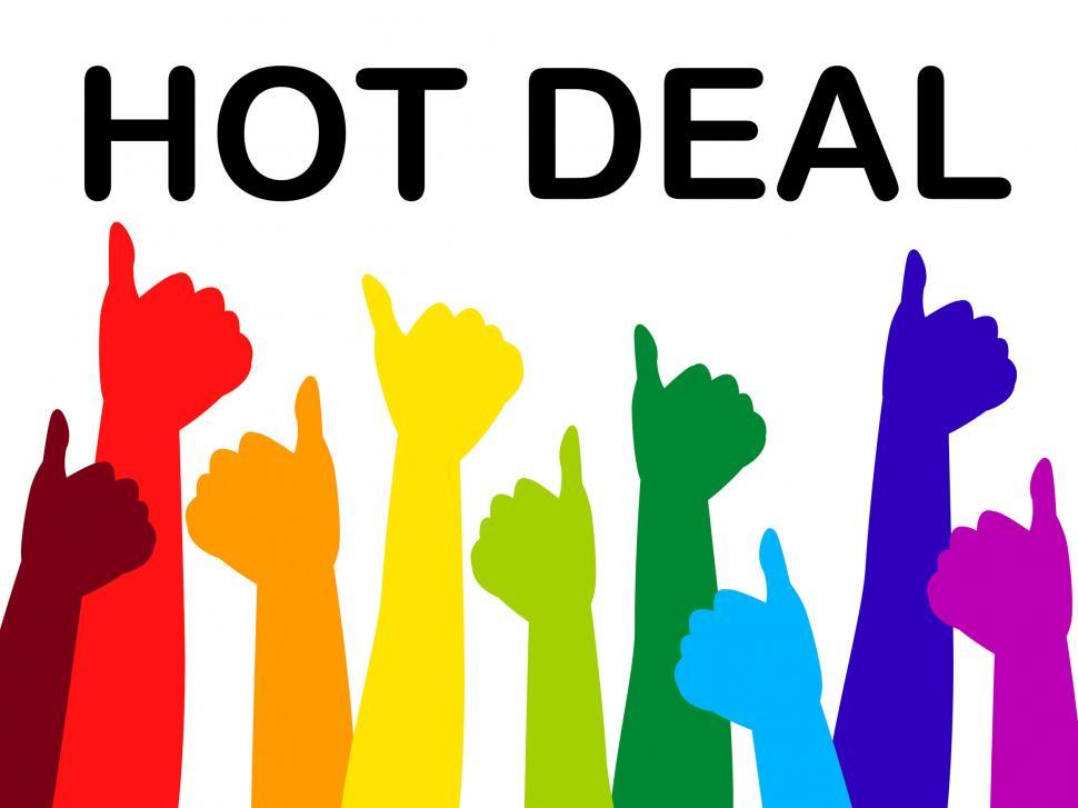 Free Image of Thumbs Up Means Hot Deals And Approved 