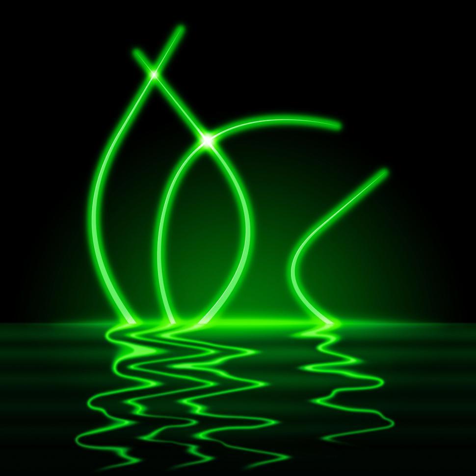 Free Image of Neon Lake Means Light Burst And Dazzling 