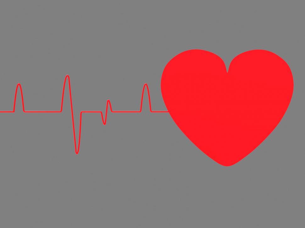 Free Image of Heart Pulse Means Empty Space And Blank 
