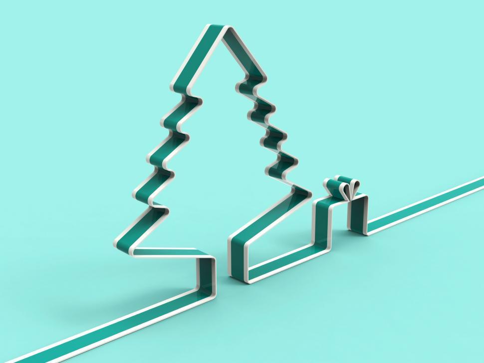 Free Image of Xmas Tree Shows New Year And Box 