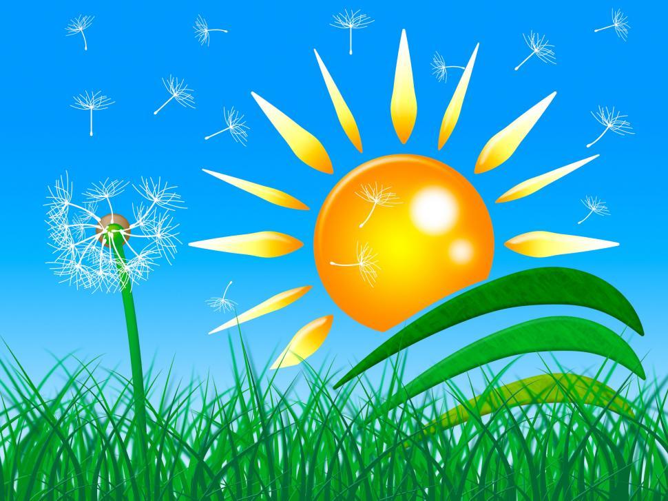 Free Image of Sun Rays Shows Green Grass And Beam 