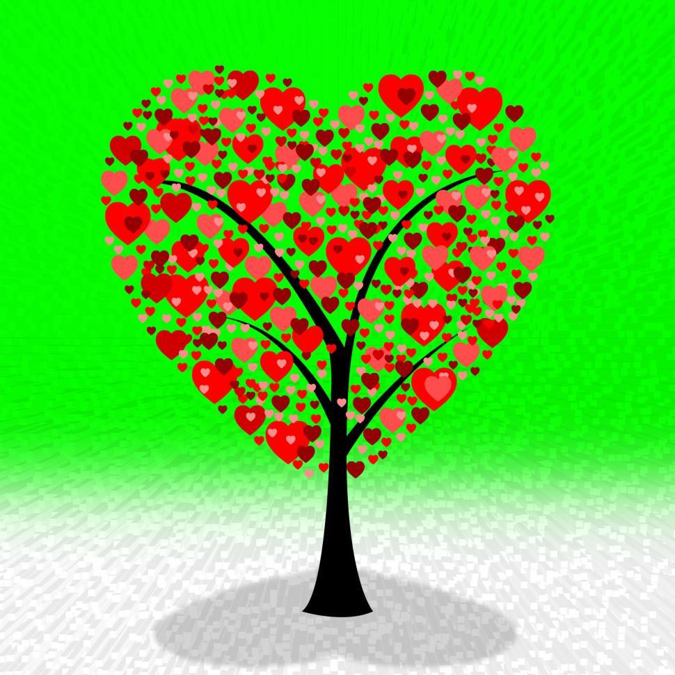 Free Image of Hearts Tree Means Valentine s Day And Environment 