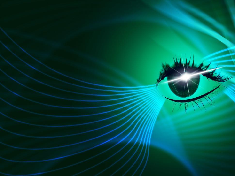 Free Image of Eye Tech Represents Blazing Look And Iris 