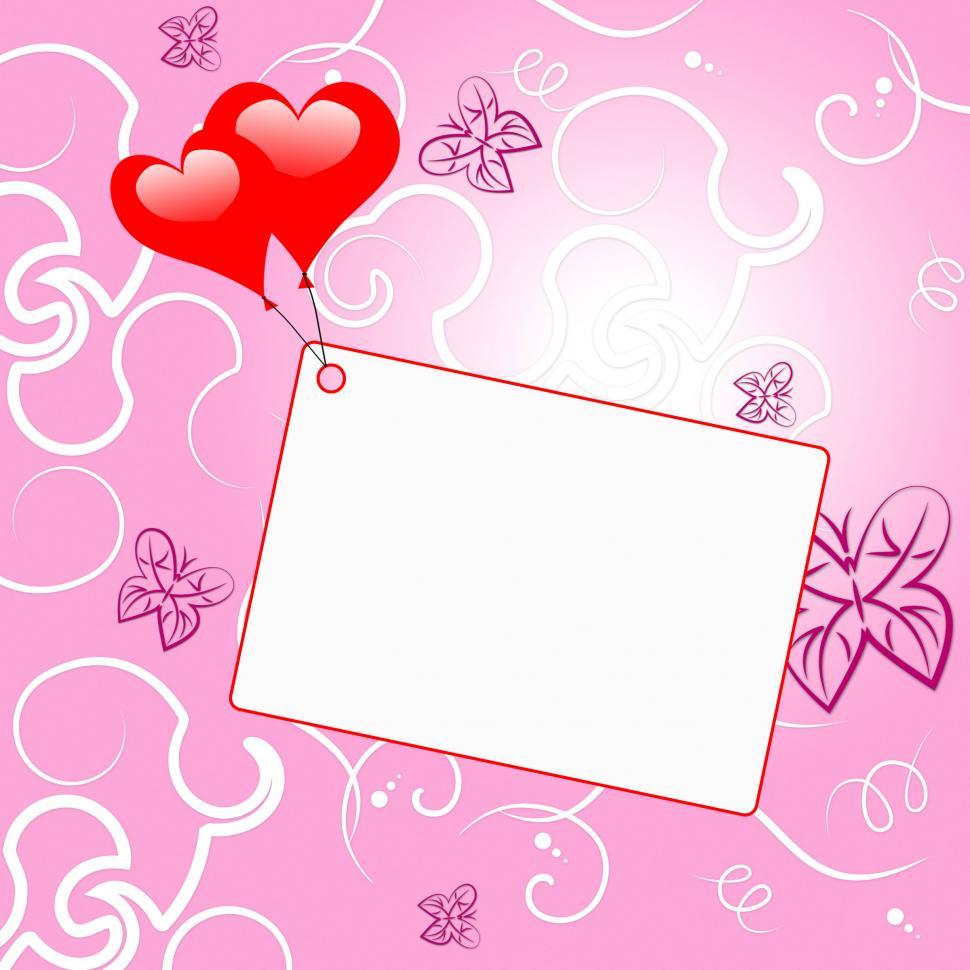 Free Image of Heart Tag Shows Blank Space And Hearts 