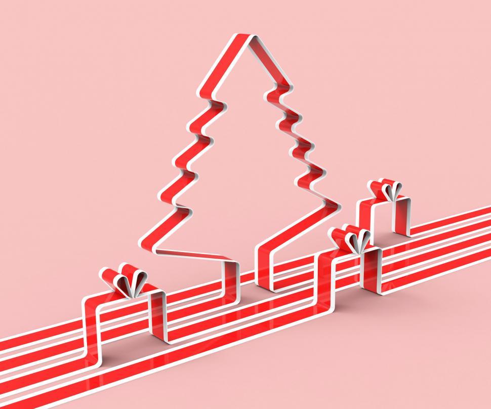 Free Image of Xmas Tree Represents New Year And Congratulation 