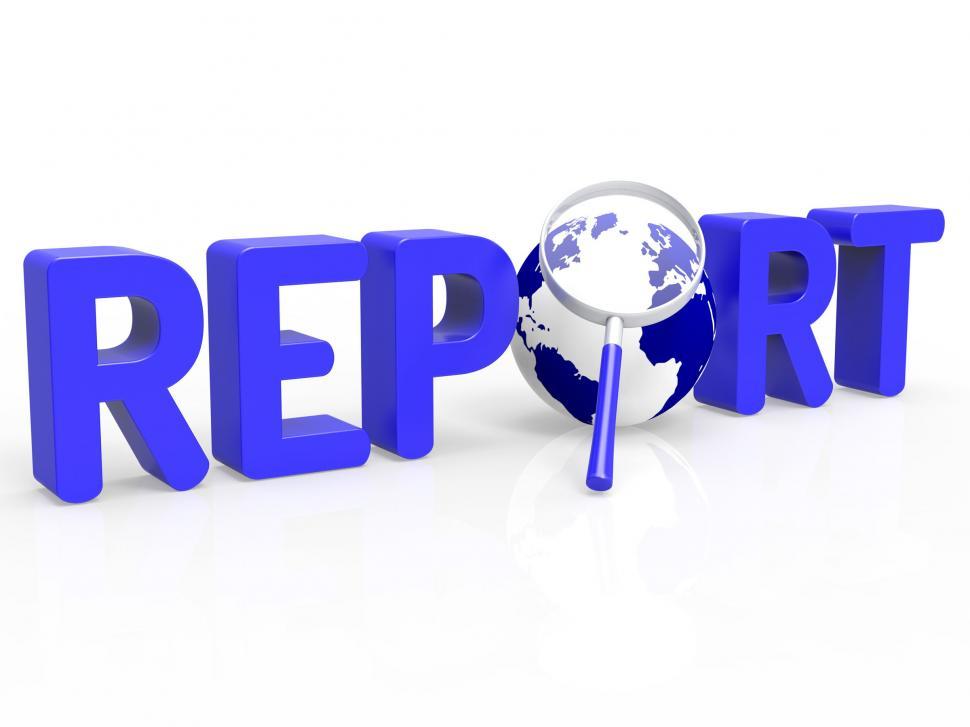 Free Image of Magnifier Report Shows Document Data And Search 