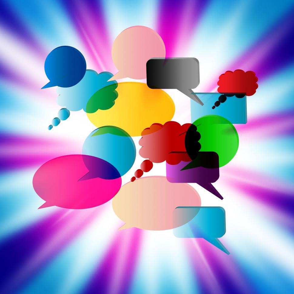 Free Image of Speech Bubble Indicates Sun Rays And Chat 