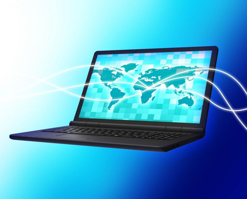 Free Image of Communication Computer Represents Portable Network And Monitor 