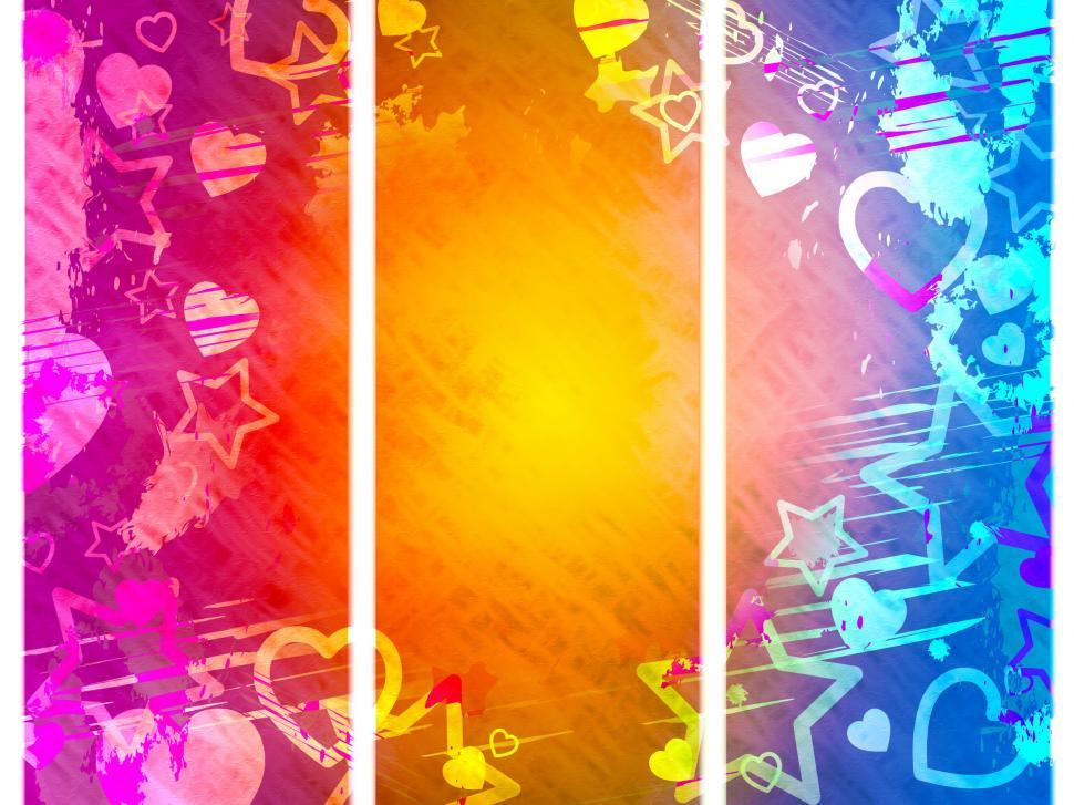 Free Image of Grunge Background Shows Heart Shapes And Colorful 