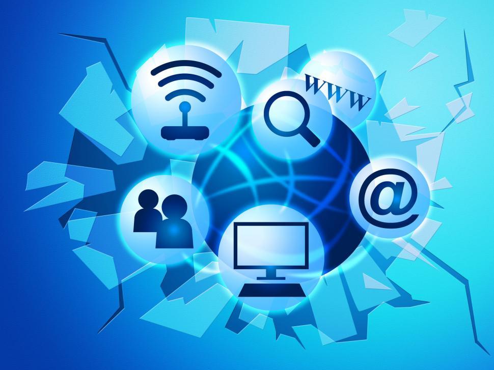 Free Image of Social Media Shows World Wide Web And Facebook 