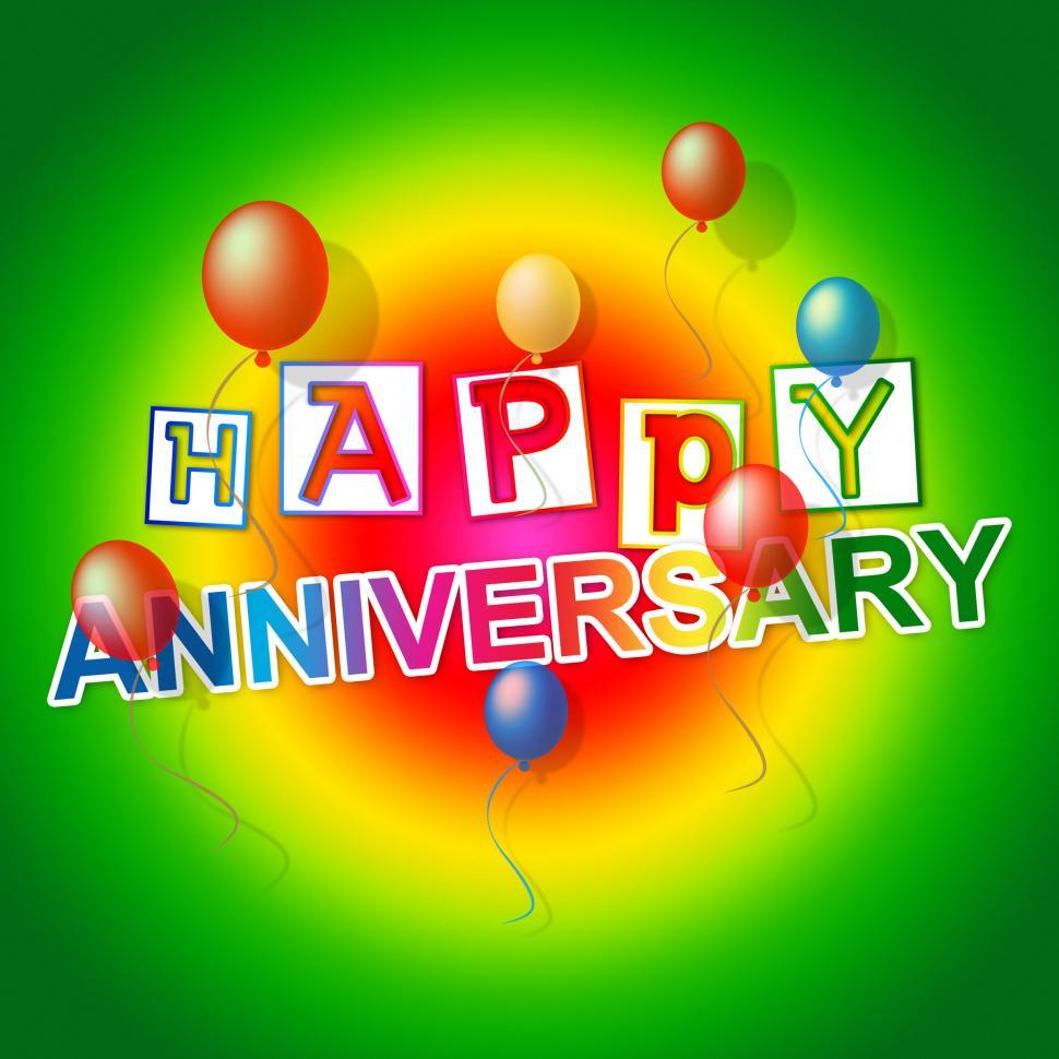 Free Image of Happy Anniversary Represents Fun Joy And Celebrations 