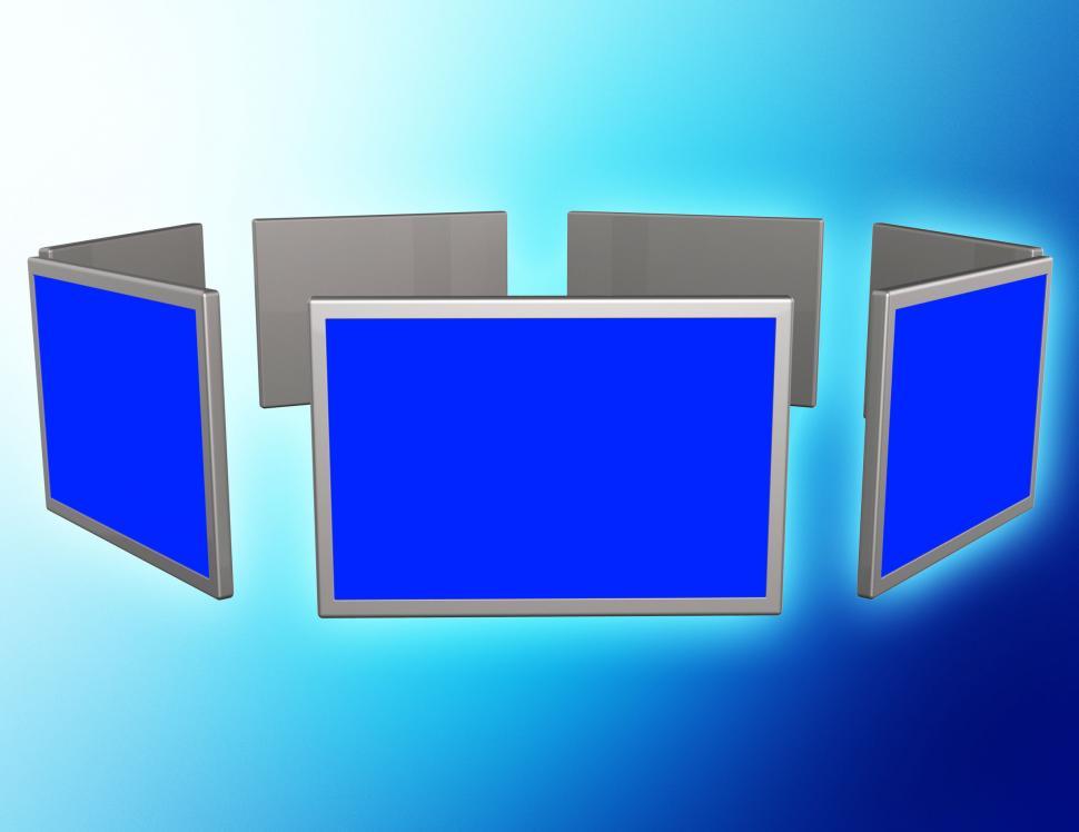 Free Image of Monitors Copyspace Means Desktop Pc And Blank 