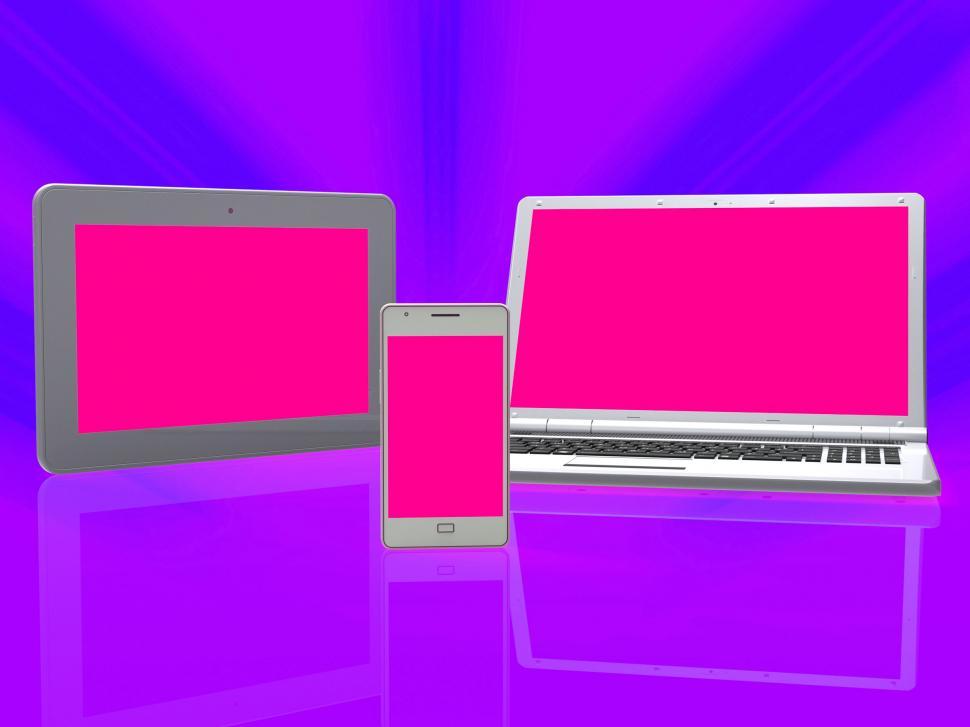 Free Image of Computer Tablet Indicates Mobile Phone And Cellphone 