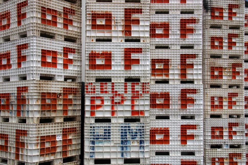 Free Image of Large plastic crates 
