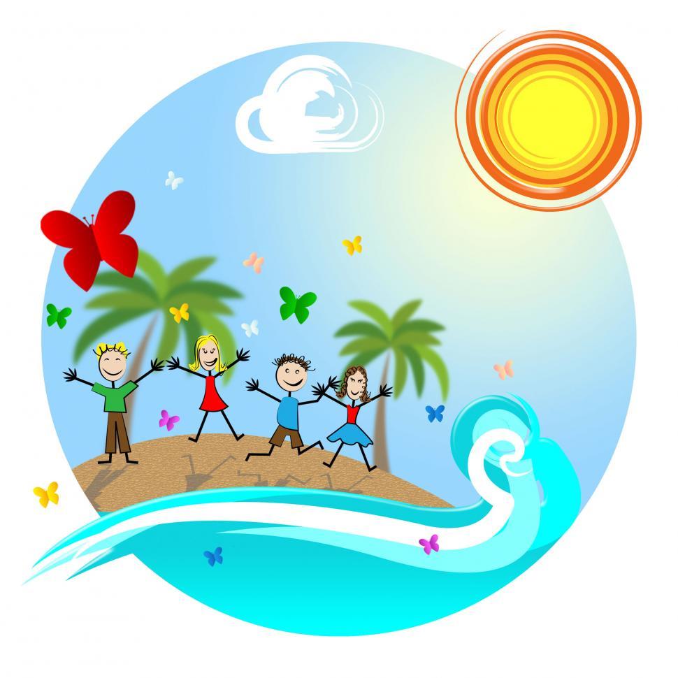 Free Image of Tropical Island Means Go On Leave And Kids 