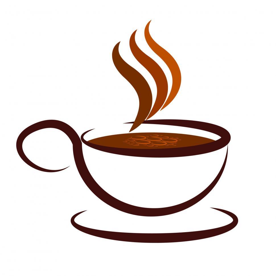 Free Image of Cup And Saucer Shows Coffee Break And Cafe 