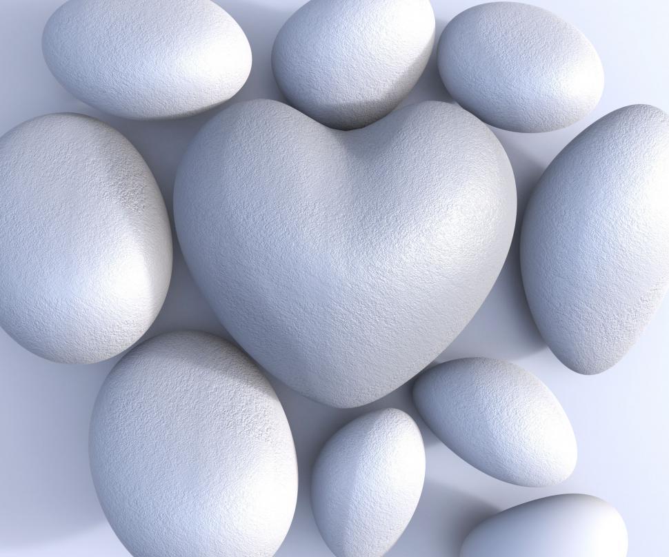Free Image of Spa Stones Represents Valentines Day And Health 
