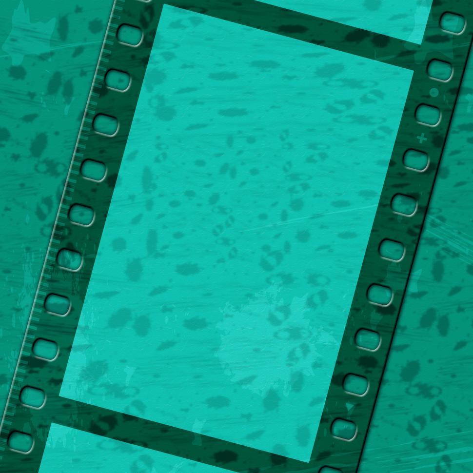 Free Image of Green Filmstrip Means Text Space And Background 