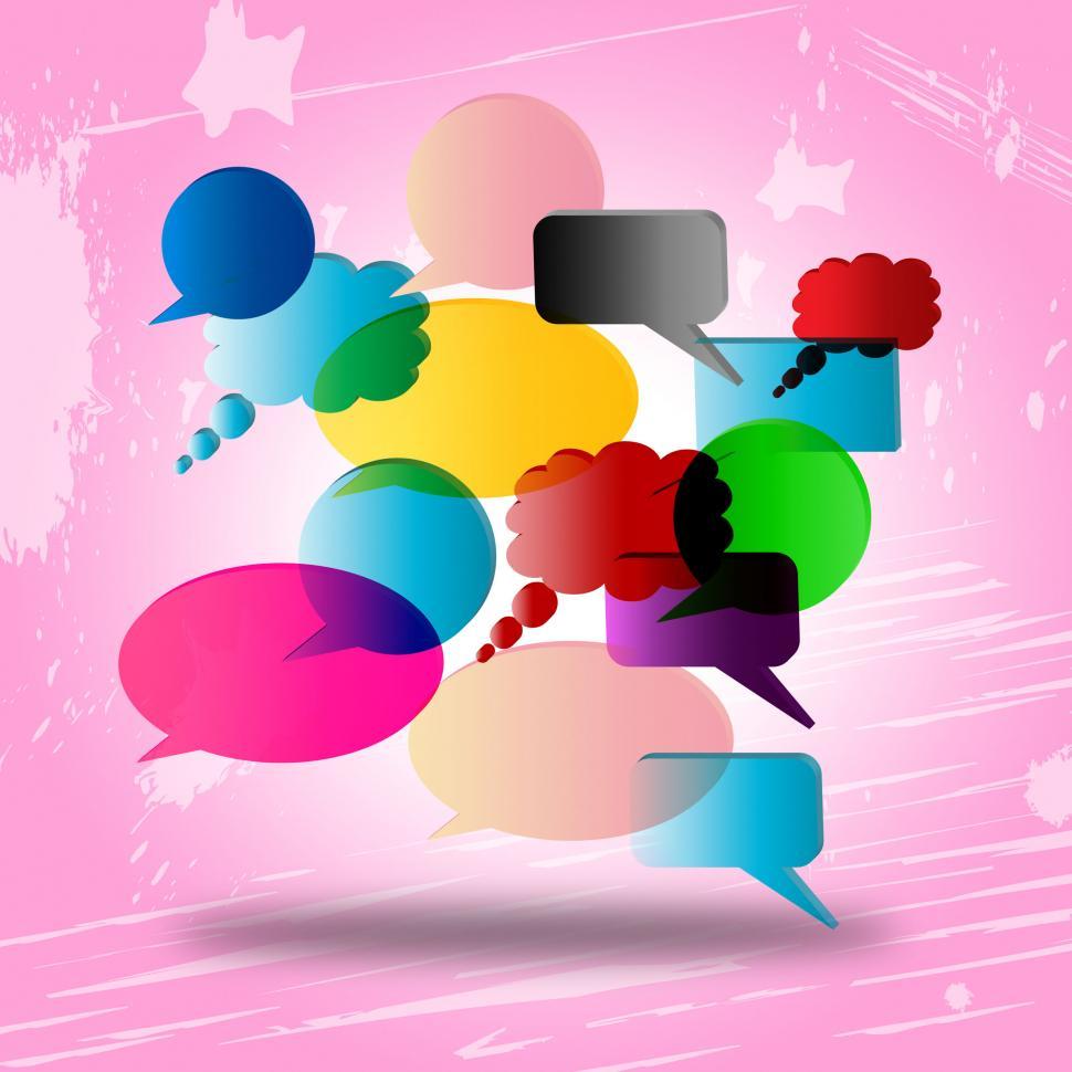Free Image of Speech Bubble Means Grunge Texture And Communicate 