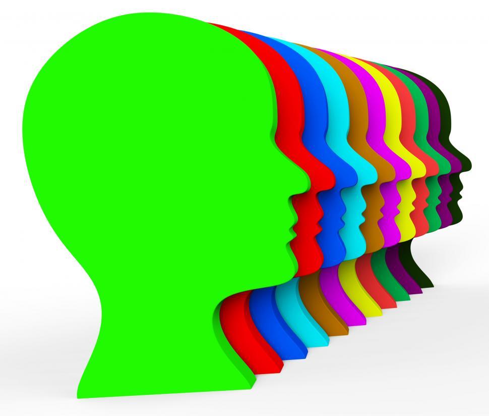 Free Image of Unity Heads Means Team Work And Variation 