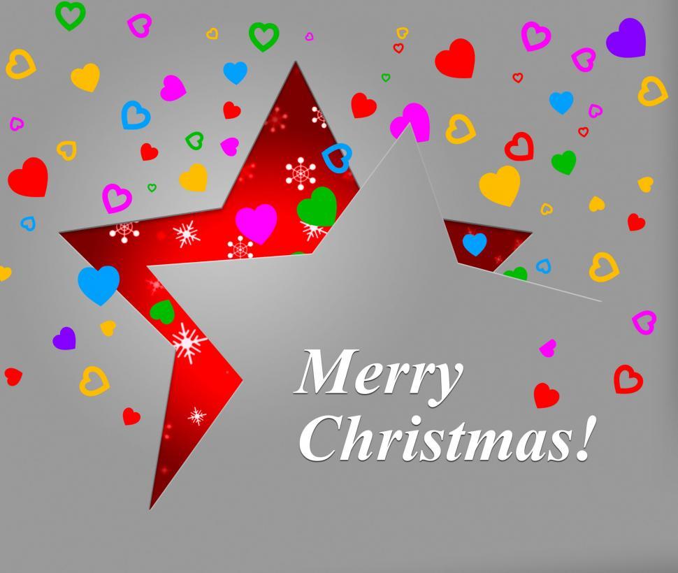 Free Image of Xmas Heart Shows Valentine Day And Christmas 