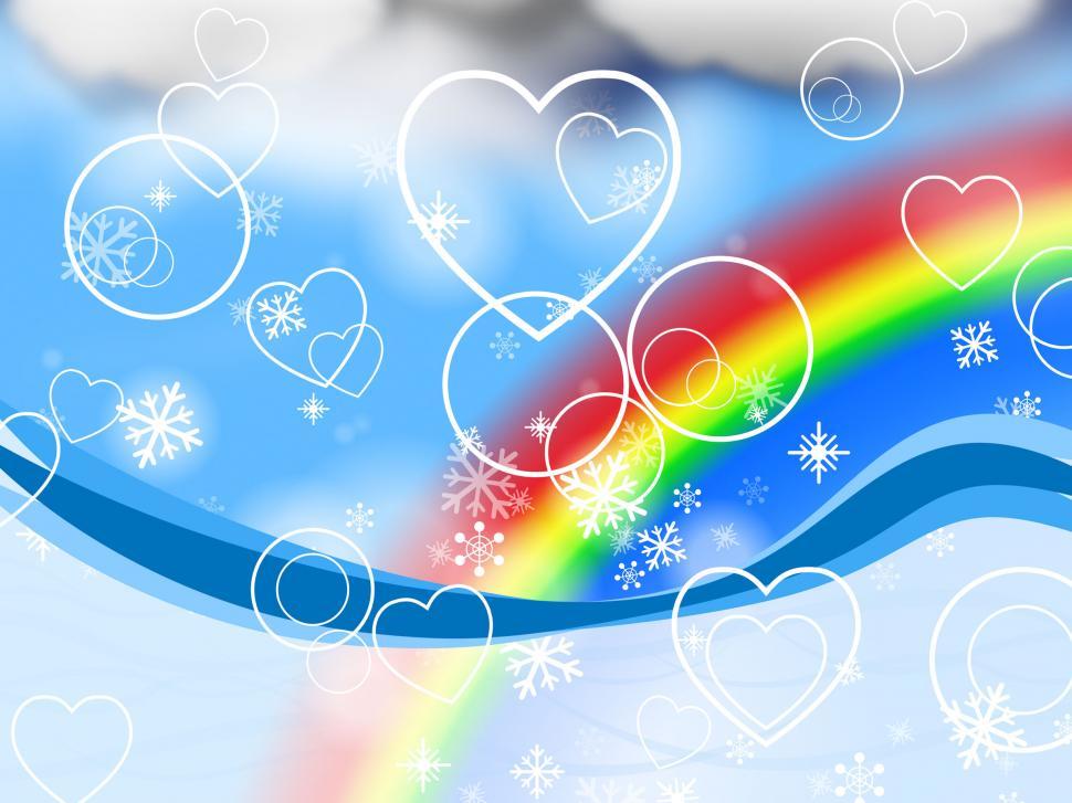 Free Image of Background Rainbow Represents Valentine s Day And Abstract 