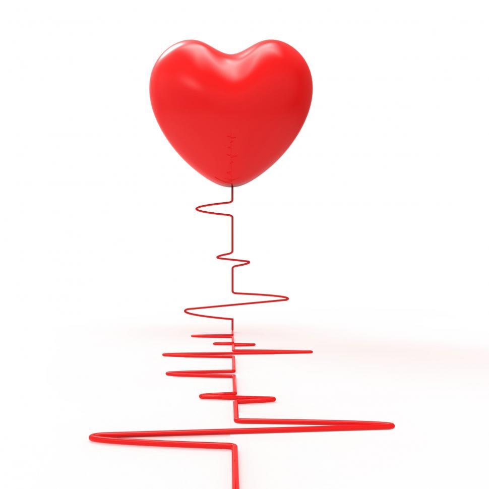 Free Image of Heart Pulse Represents Valentine Day And Electro 