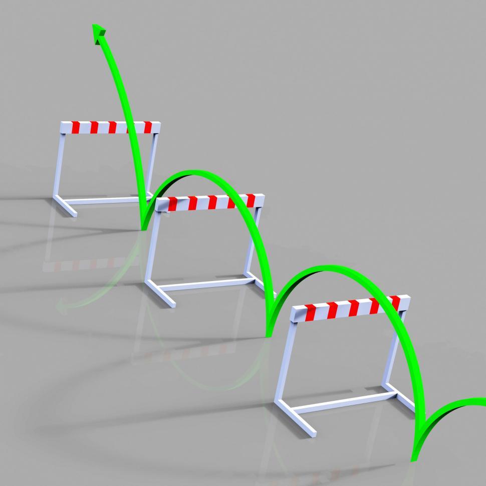 Free Image of Obstacle Hurdle Indicates Overcome Problems And 1St 