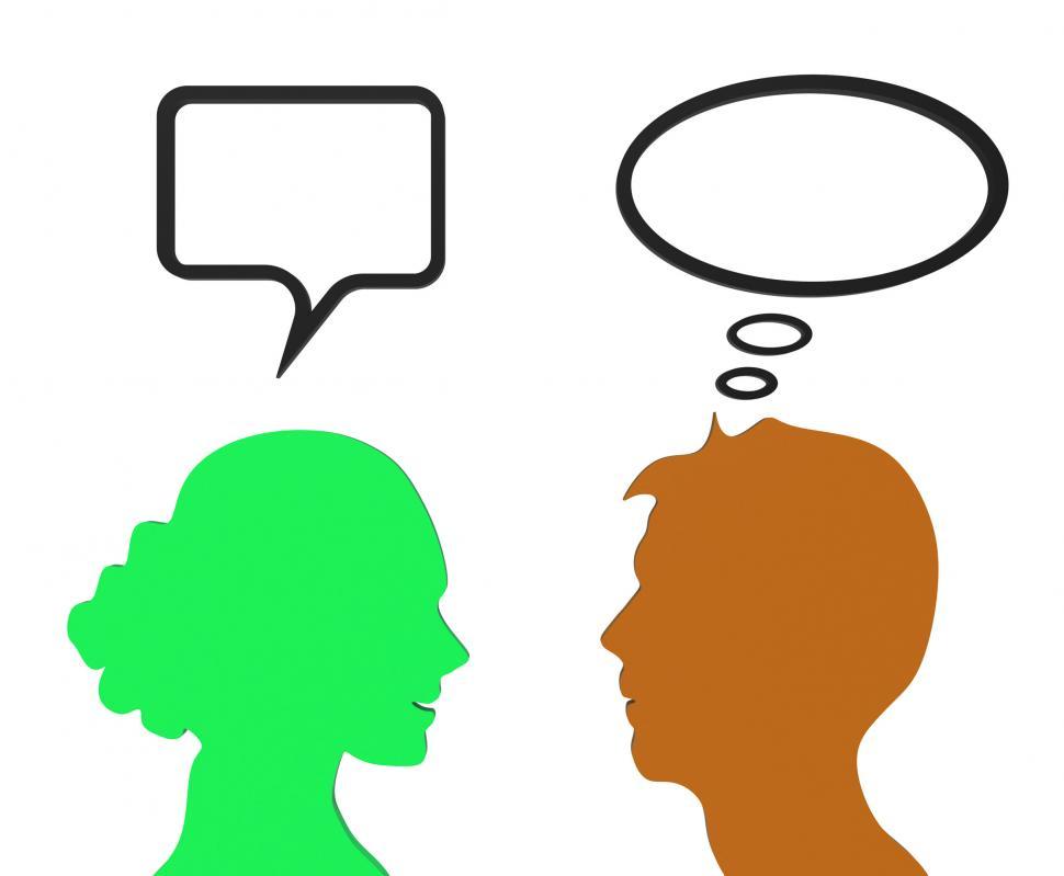 Free Image of Speech Bubble Means Think About It And Bubbles 