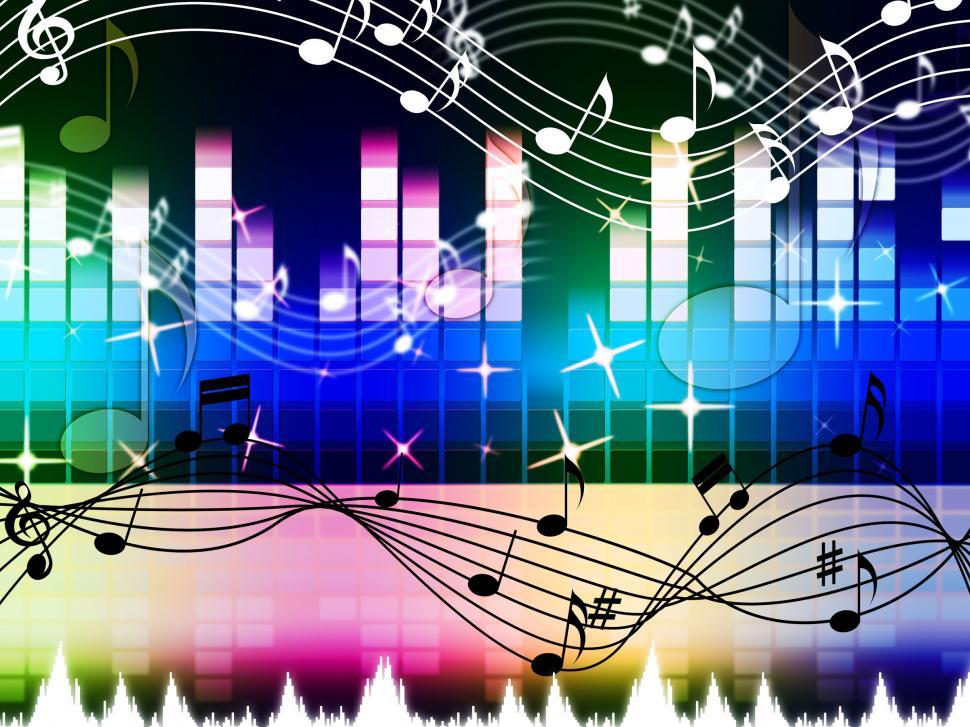 Free Image of Rainbow Music Background Means Pop Rock Or Rap  