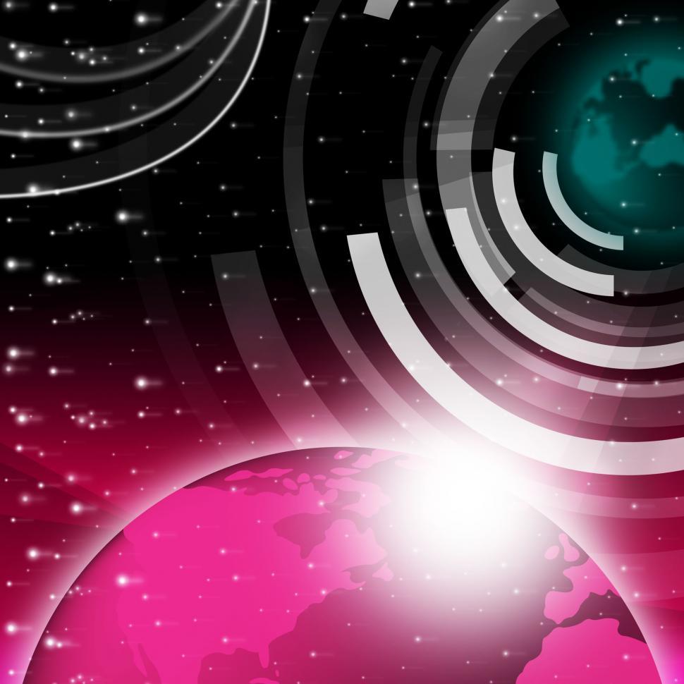 Free Image of Planet Background Shows Sending And Receiving Data  