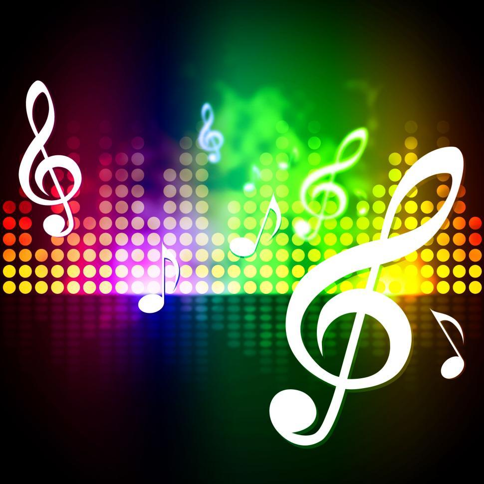 Free Image of Treble Clef Background Shows Sound Vibrations Frequency  
