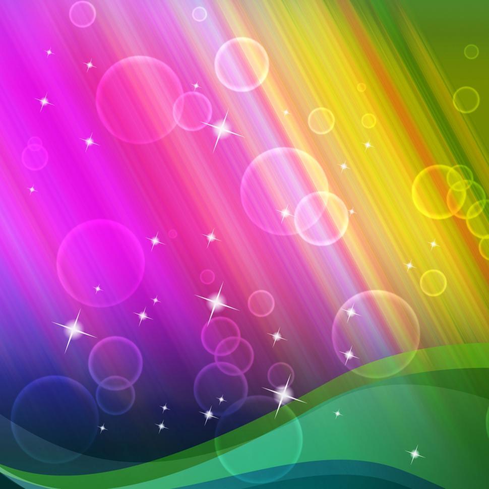 Free Image of Rainbow Bubbles Background Shows Circles And Ripples  