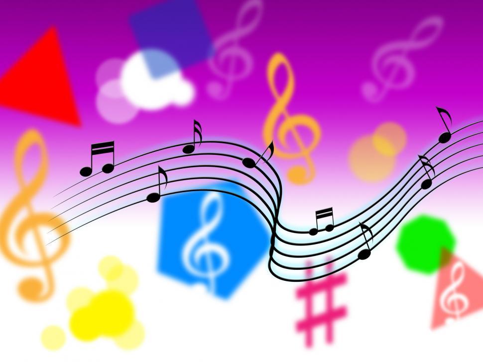 Free Image of Music Background Shows Song Tune Or Instruments  