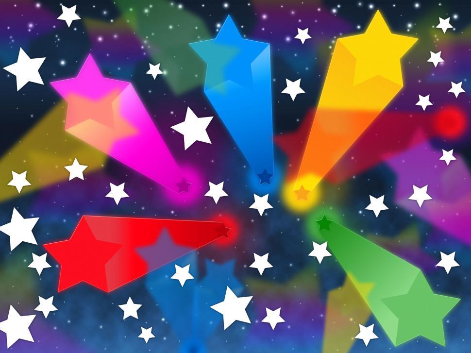 Free Image of Colorful Stars Background Shows Shooting Space And Colors  