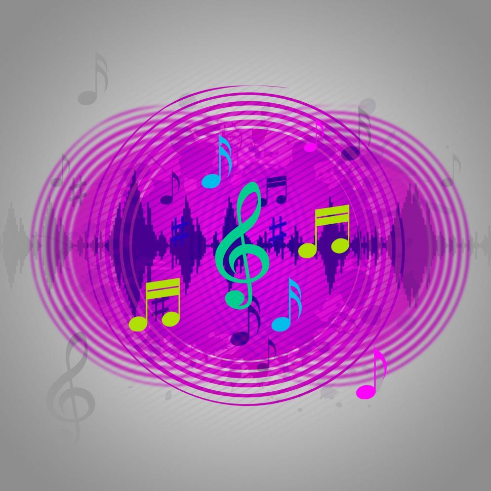 Free Image of Purple Music Background Shows CD Record Or Pop  
