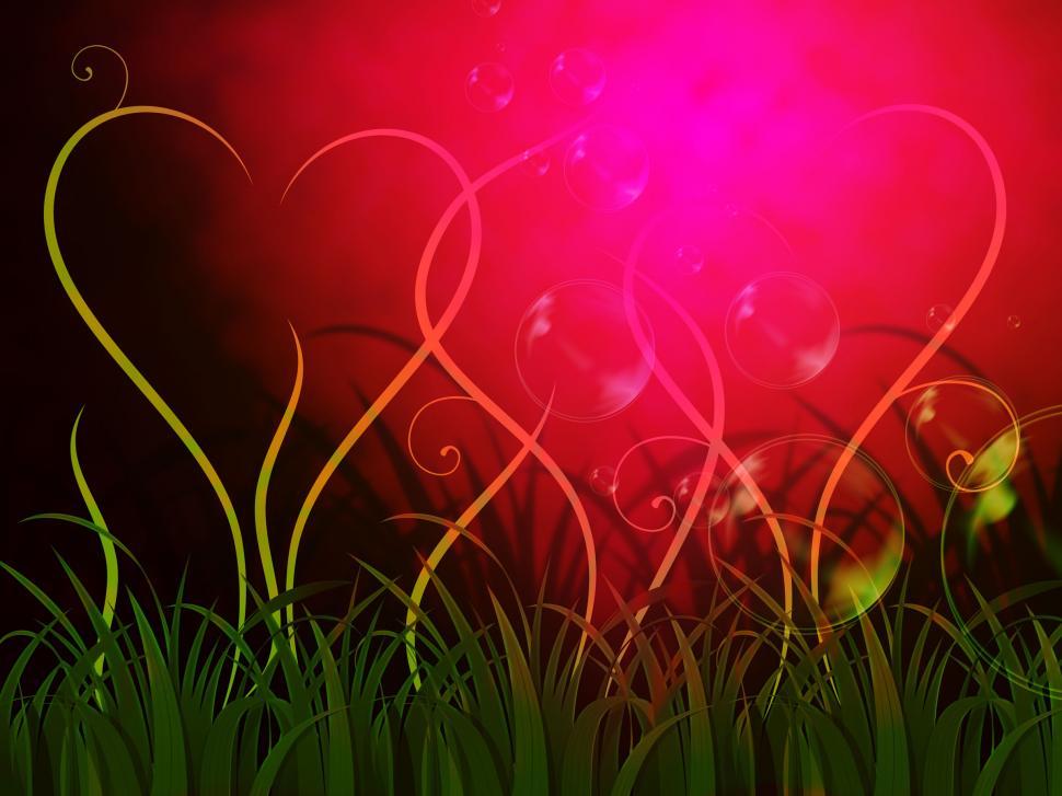 Free Image of Grass Heart Background Shows Romantic Summer Or Garden  