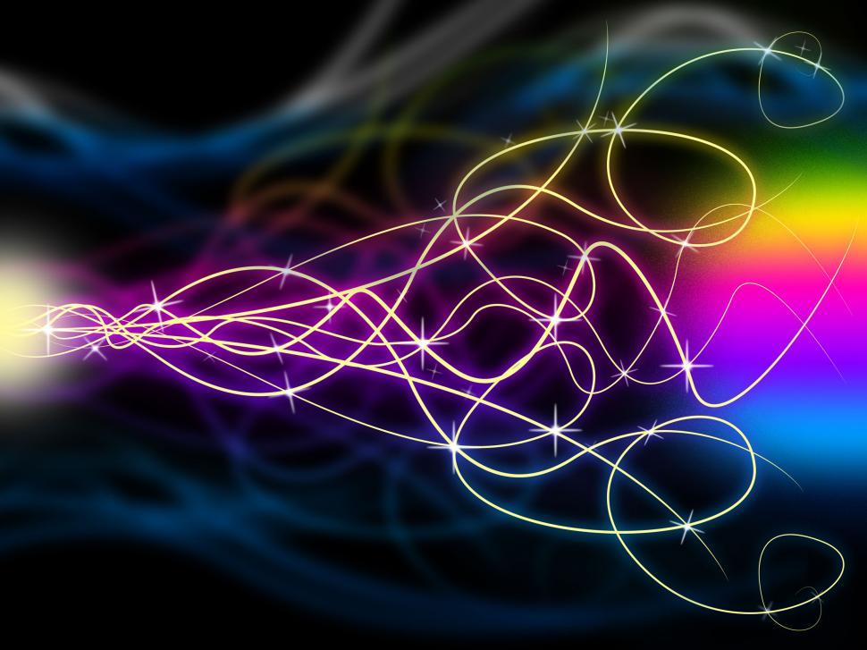 Free Image of Squiggles Background Means Swirly Lines At Night  