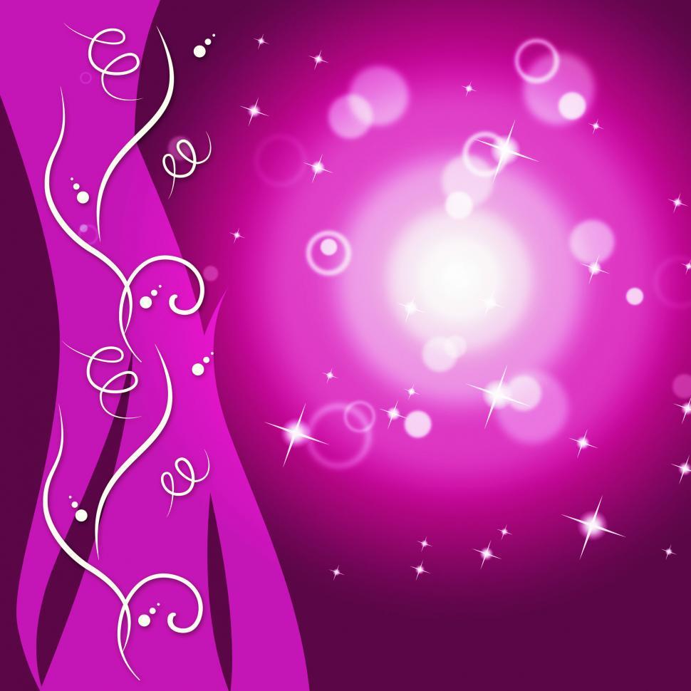 Free Image of Pink Sun Background Means Stars And Floral Pattern  