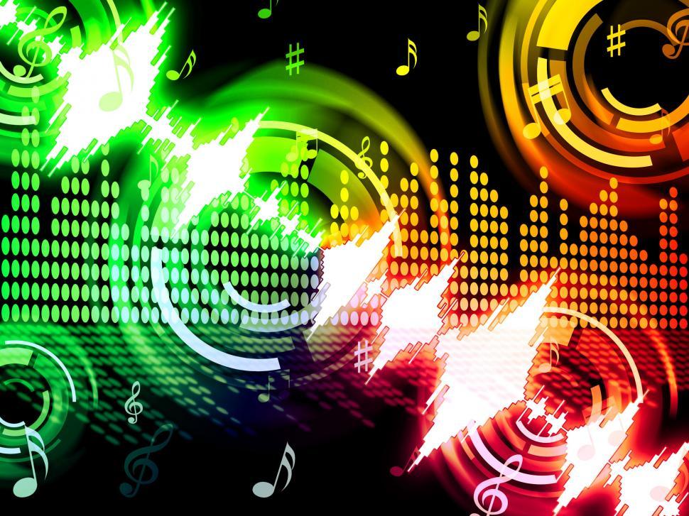 Free Image of Sound Wave Background Shows Audio Analyzer Or Audio Frequency  