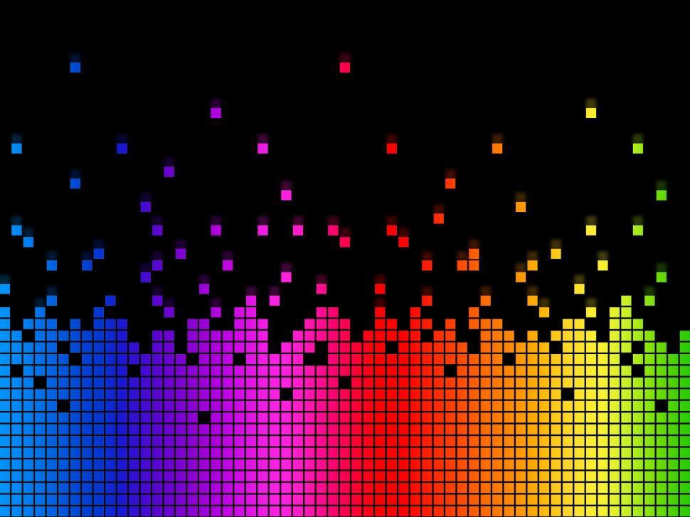 Free Image of Rainbow Soundwaves Background Means Musical Playing Or DJ  