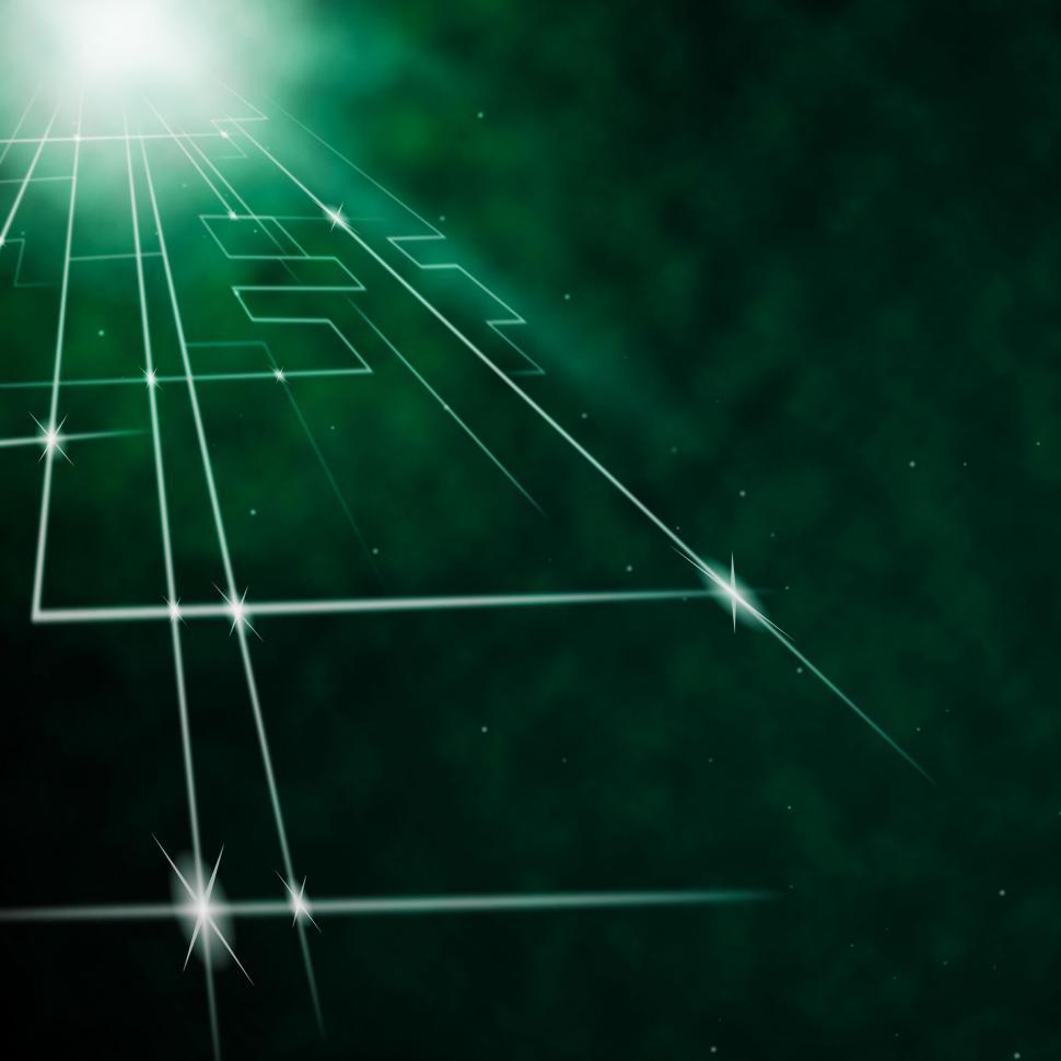Free Image of Laser Circuit Background Means Neon Art Or Bright Lines  